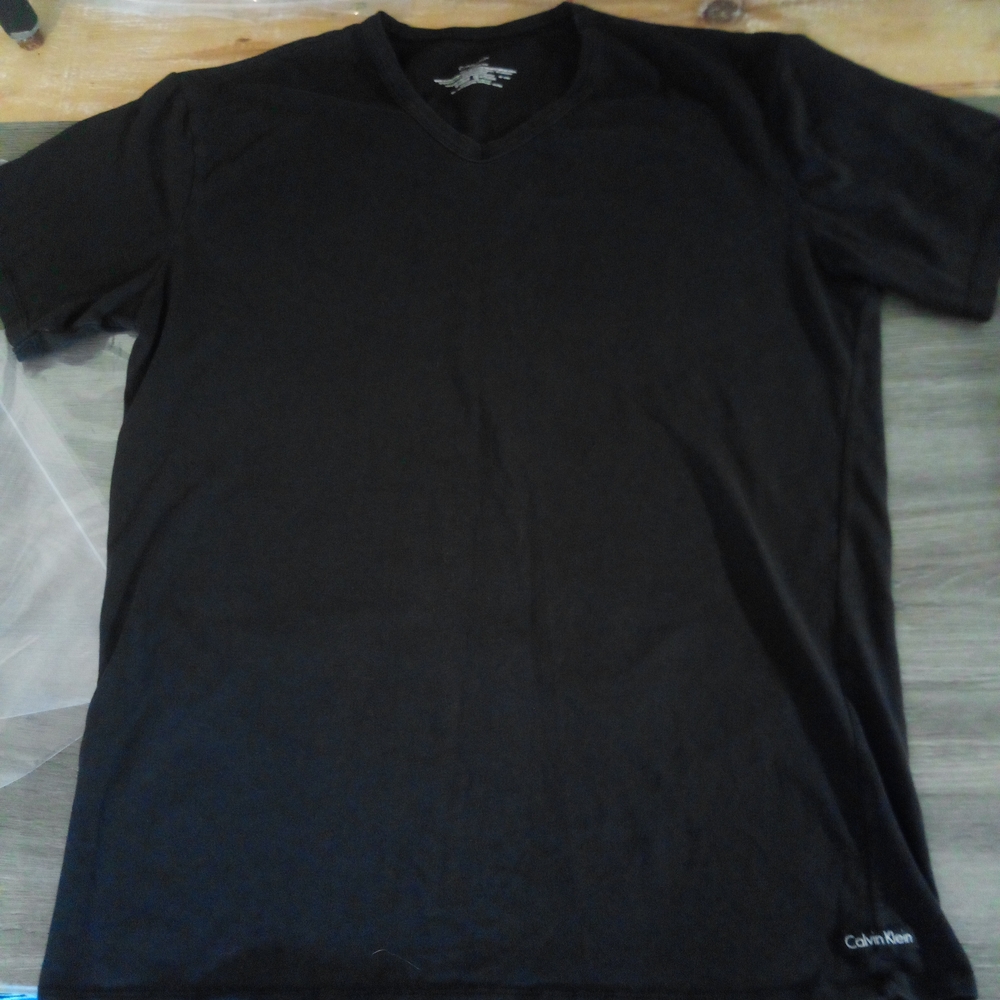 (2 pck) Calvin Klein Charcoal V-Neck Tee